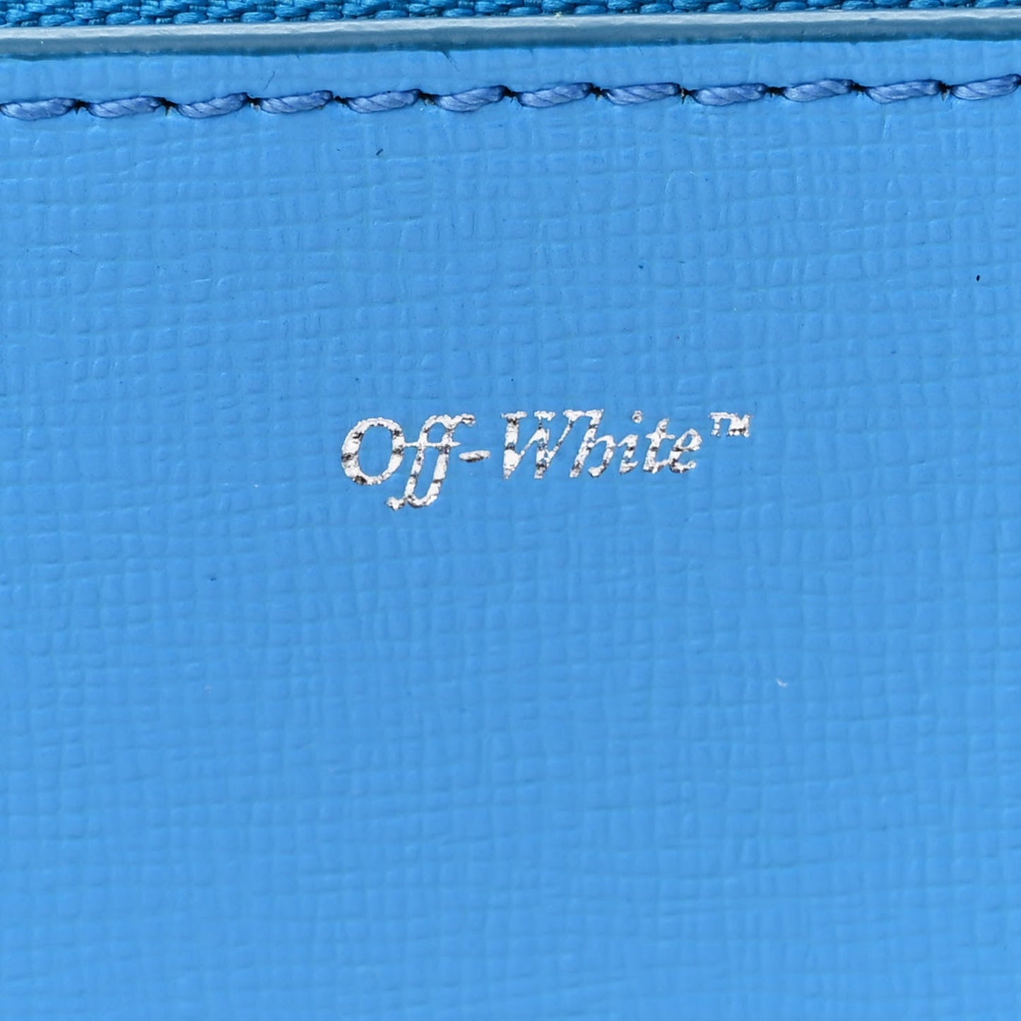 Saffiano Striped Mini Diag Binder Clip Bag Blue