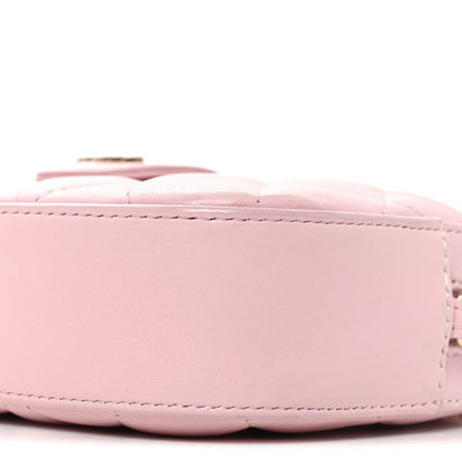 Lambskin Quilted Chain Camera Bag Light Pink