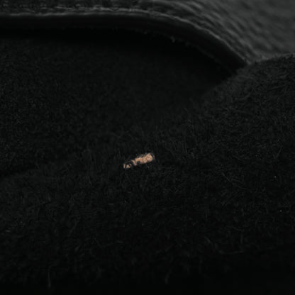 Pebbled Sport Calfskin Medium Lotus Tote Black