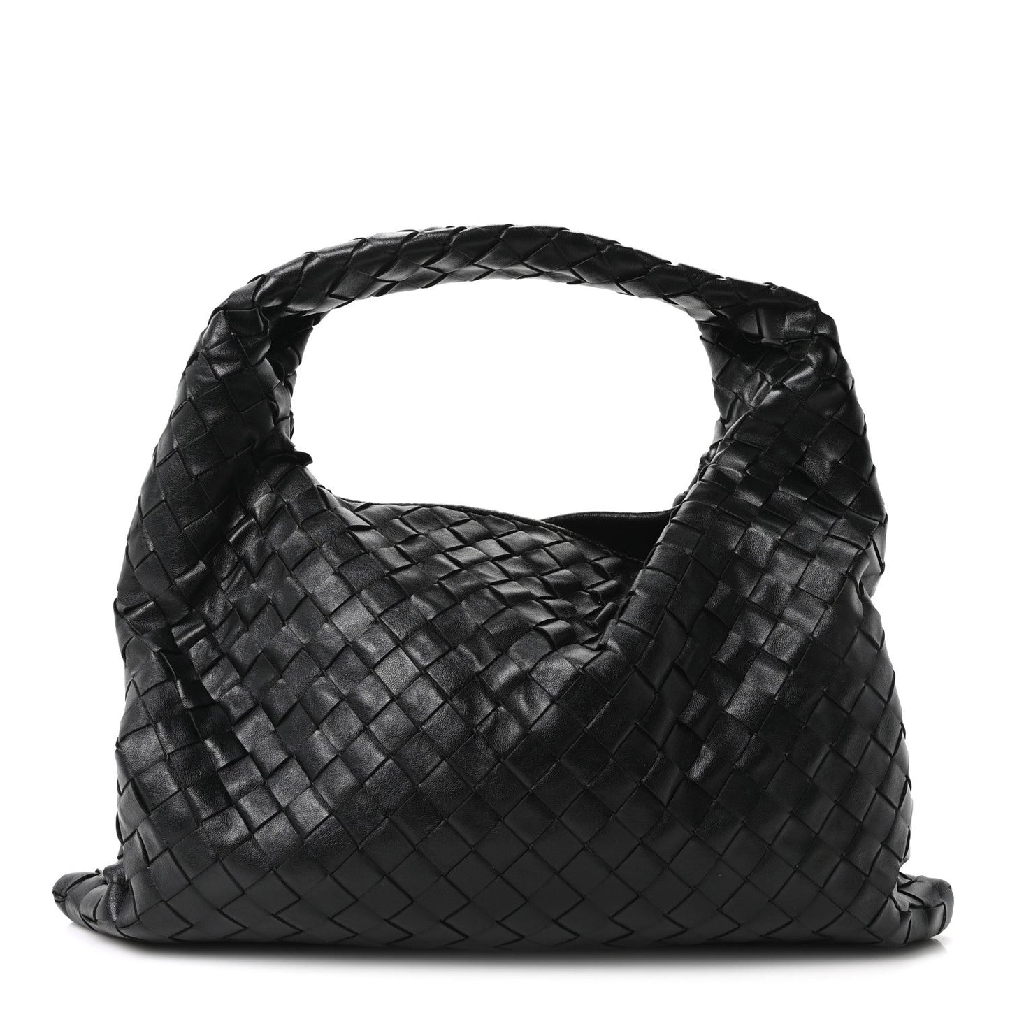 Calfskin Intrecciato Small Hop Black