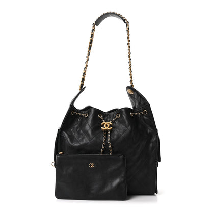 Caviar Quilted Medium Chanel 25 Handbag Black