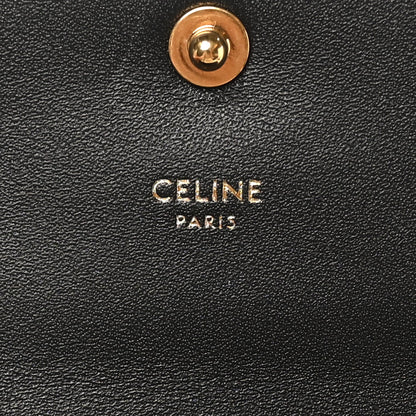 Goatskin Matelasse Mini Chain Shoulder Bag  Black