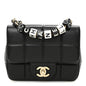 Lambskin Resin Crystal Square Quilted Mini Monacoco Flap Black