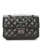 Metallic Sheepskin Quilted 2.55 Reissue Mini Flap Dark Silver