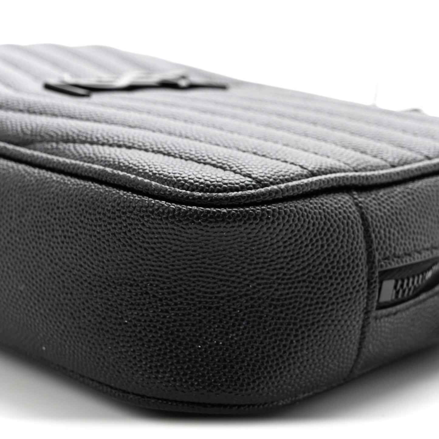 Grain De Poudre Matelasse Monochrome Monogram Mini Lou Camera Bag Black