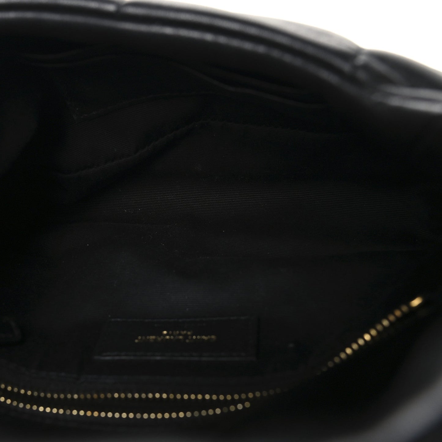 Lambskin Quilted Toy Loulou Puffer Monogram Chain Satchel Black