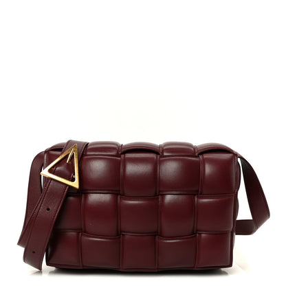 Nappa Maxi Intreccio Padded Cassette Crossbody Bag Barolo