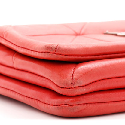 Lambskin Patchwork Monogram Jamie Chain Wallet Red