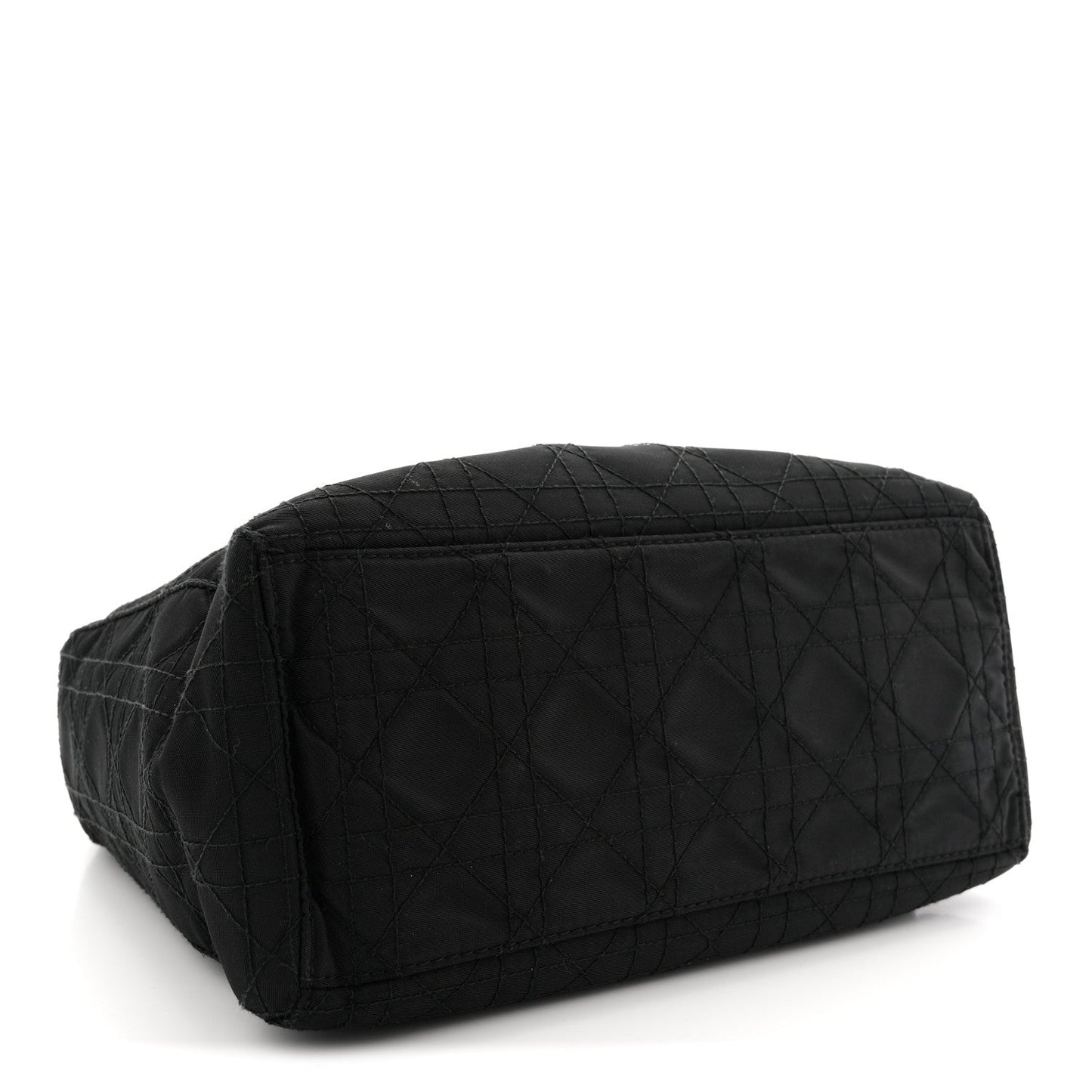 Nylon Cannage Medium Lady Dior Black