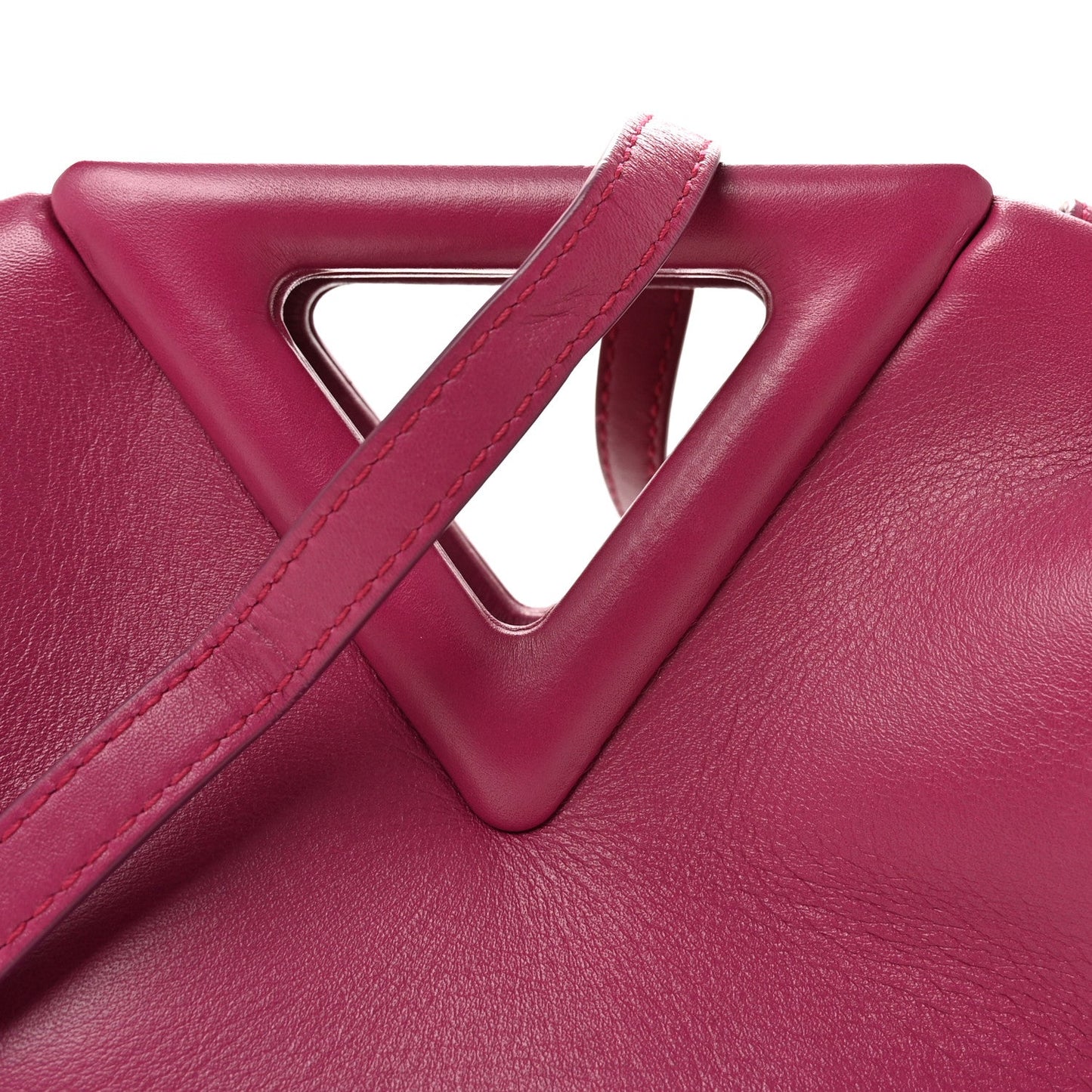 Calfskin Small The Point Triangle Bag Cinnabar