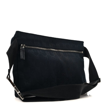 GG Monogram Double Pocket Belt Bag Black