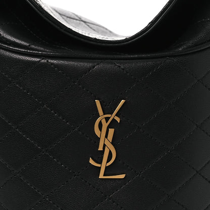 Lambskin Gabby Mini Bucket Bag Black