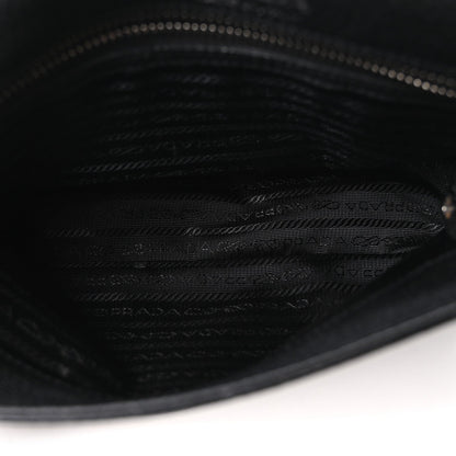 Vitello Daino Soft Flap Crossbody Black