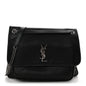 Grained Lambskin Monogram Large Niki Chain Satchel Black