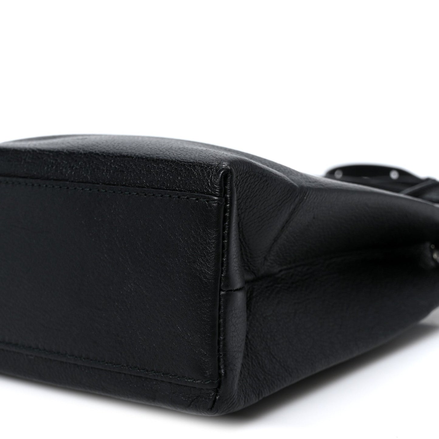 Calfskin Logo XXS Shopping Tote Black