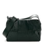 Paper Calfskin Maxi Intreccio Medium Arco Camera Bag Emerald Green