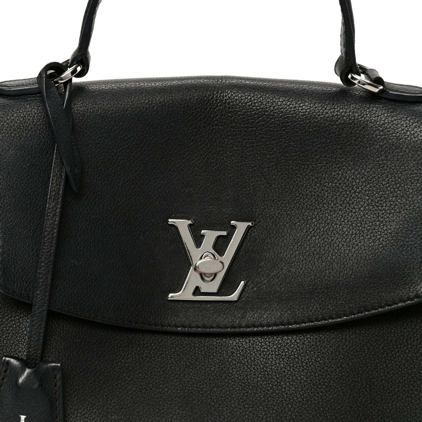 Soft Calfskin My Lockme Top Handle Black