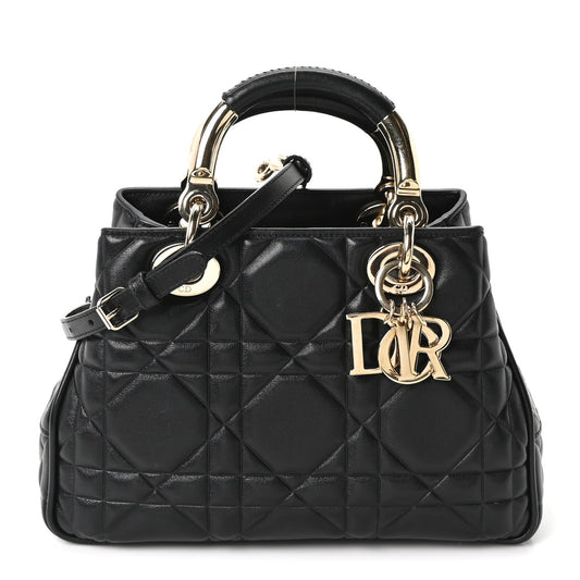 Calfskin Cannage Small The Lady 95.22 Black