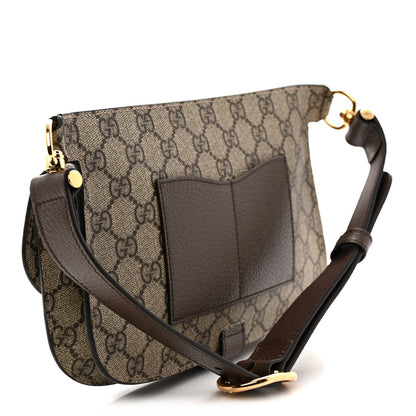 GG Supreme Monogram Textured Dollar Calfskin Blondie Belt Bag Beige Ebony New Acero