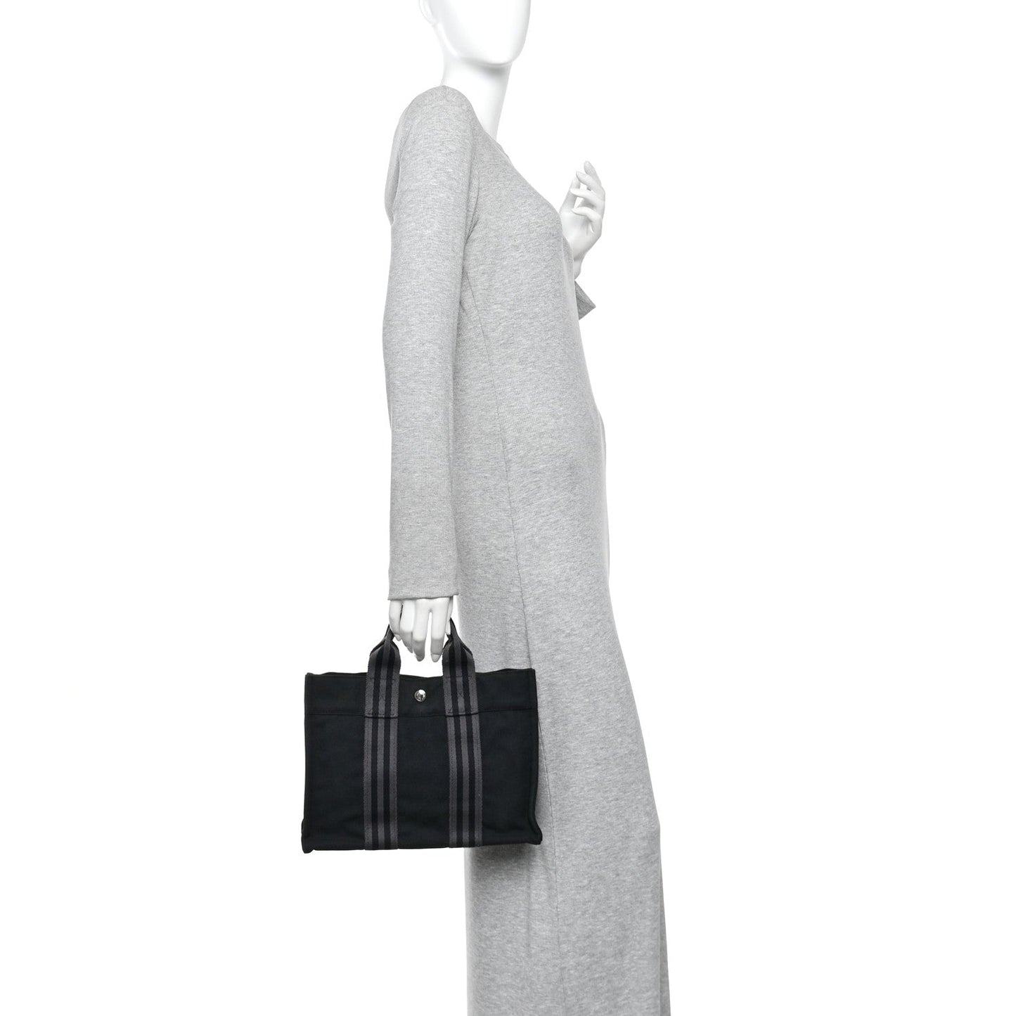 Canvas Herline PM Tote Black
