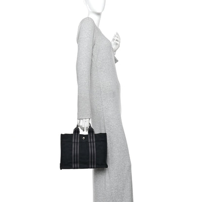 Canvas Herline PM Tote Black