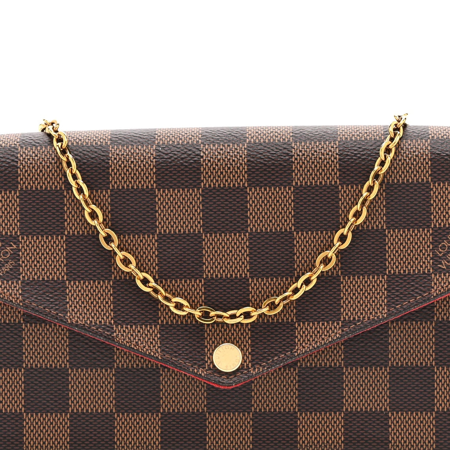 Damier Ebene Pochette Felicie Chain Wallet
