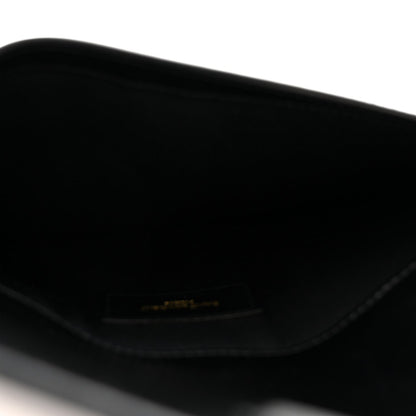 Smooth Shiny Calfskin Monogram Uptown Pouch Black