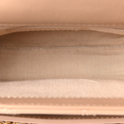 Calfskin Quilted Small Enchained Flap Beige