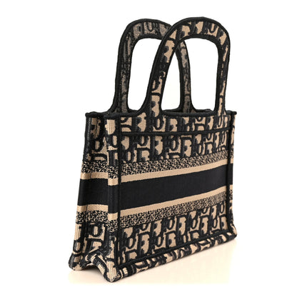 Oblique Mini Book Tote Blue Multicolor