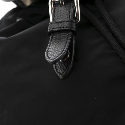 Nylon Grained Calfskin Watson Diaper Bag Black