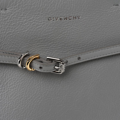 Calfskin Voyou Small North South Tote  Light Grey
