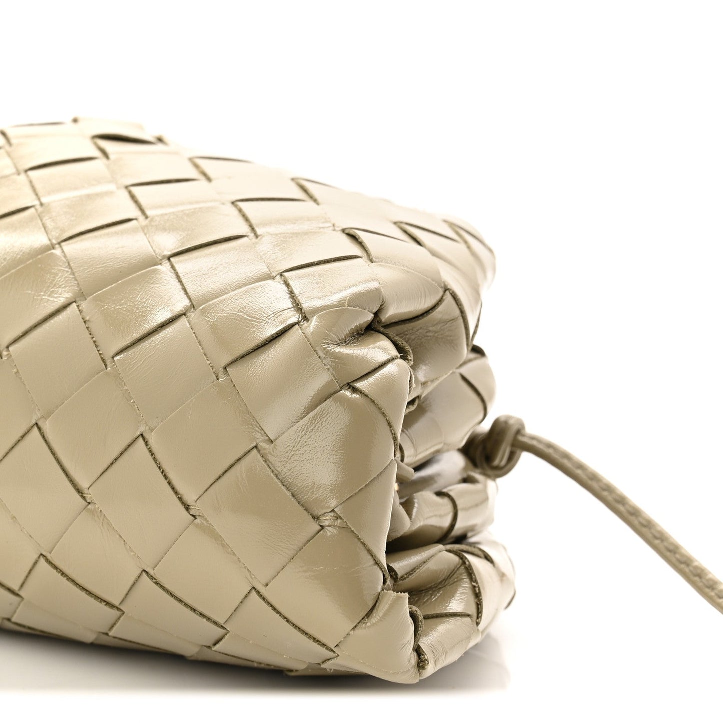Patent Intrecciato The Mini Pouch Travertine
