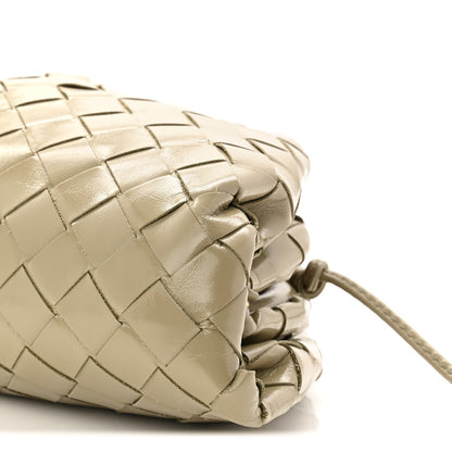 Patent Intrecciato The Mini Pouch Travertine