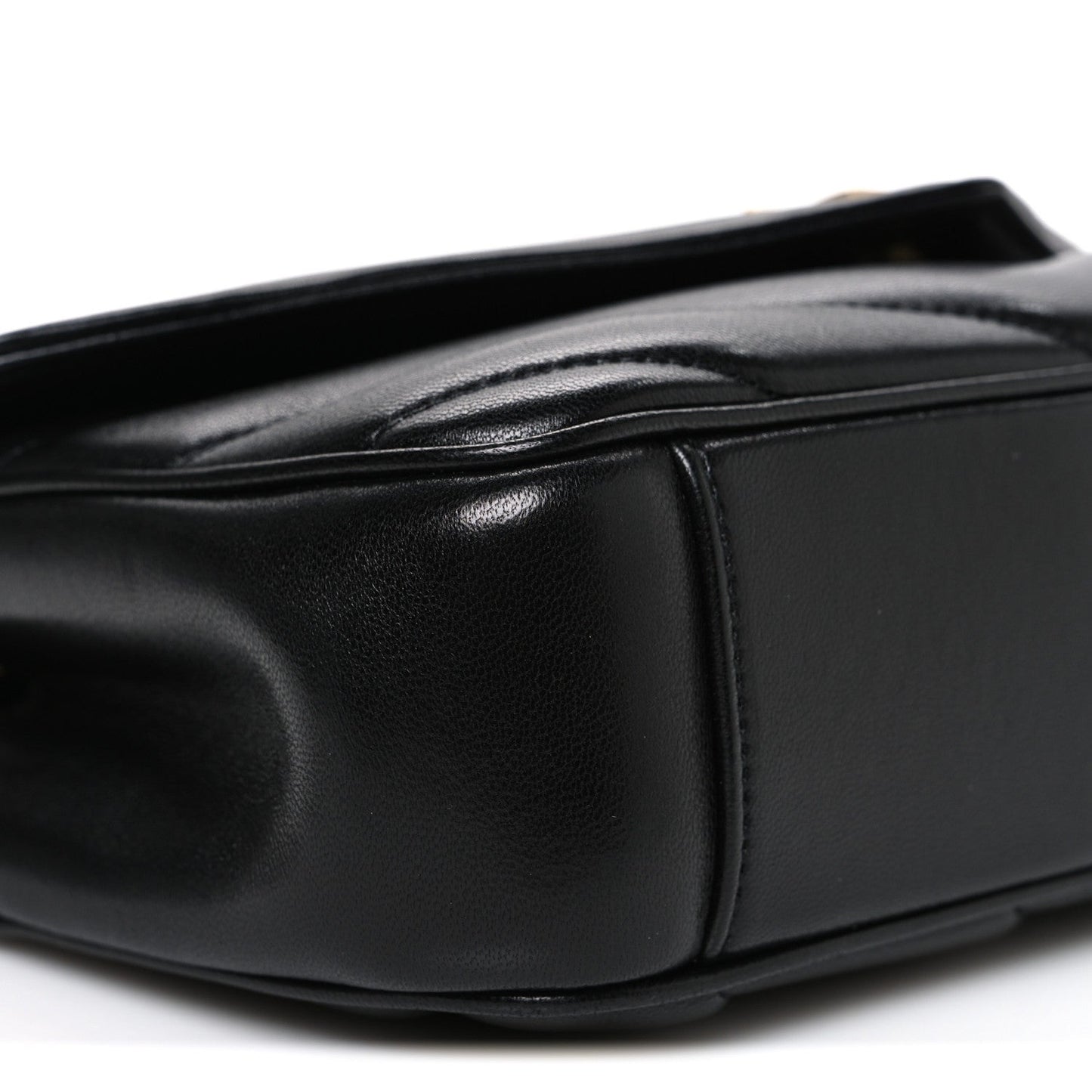 Lambskin Chevron Quilted Small Loulou Black