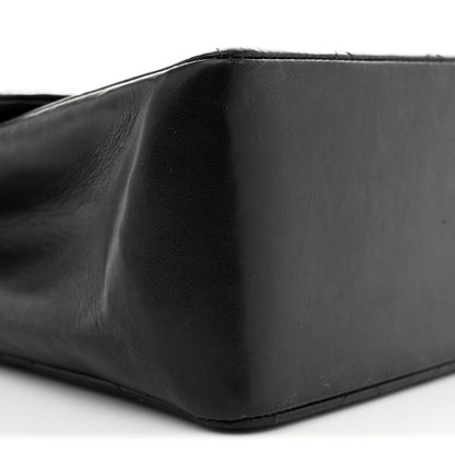 Lambskin Quilted CC Maxi Jumbo Single Flap Black