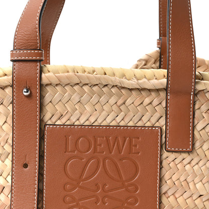 Raffia Small Basket Tote Bag Natural Tan