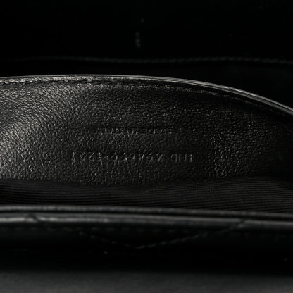 Calfskin Y Quilted Monogram Small Loulou Chain Satchel Black