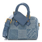 Damier Denim 3D Speedy Bandouliere 18 Denim Blue