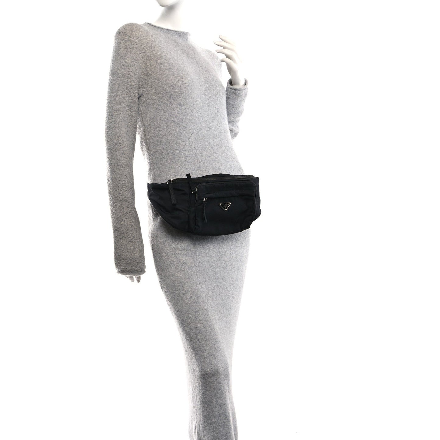 Tessuto Nylon Montagna Belt Bag Black