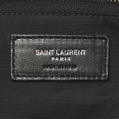 Lambskin Quilted Small Loulou Puffer Monogram Chain Satchel Black