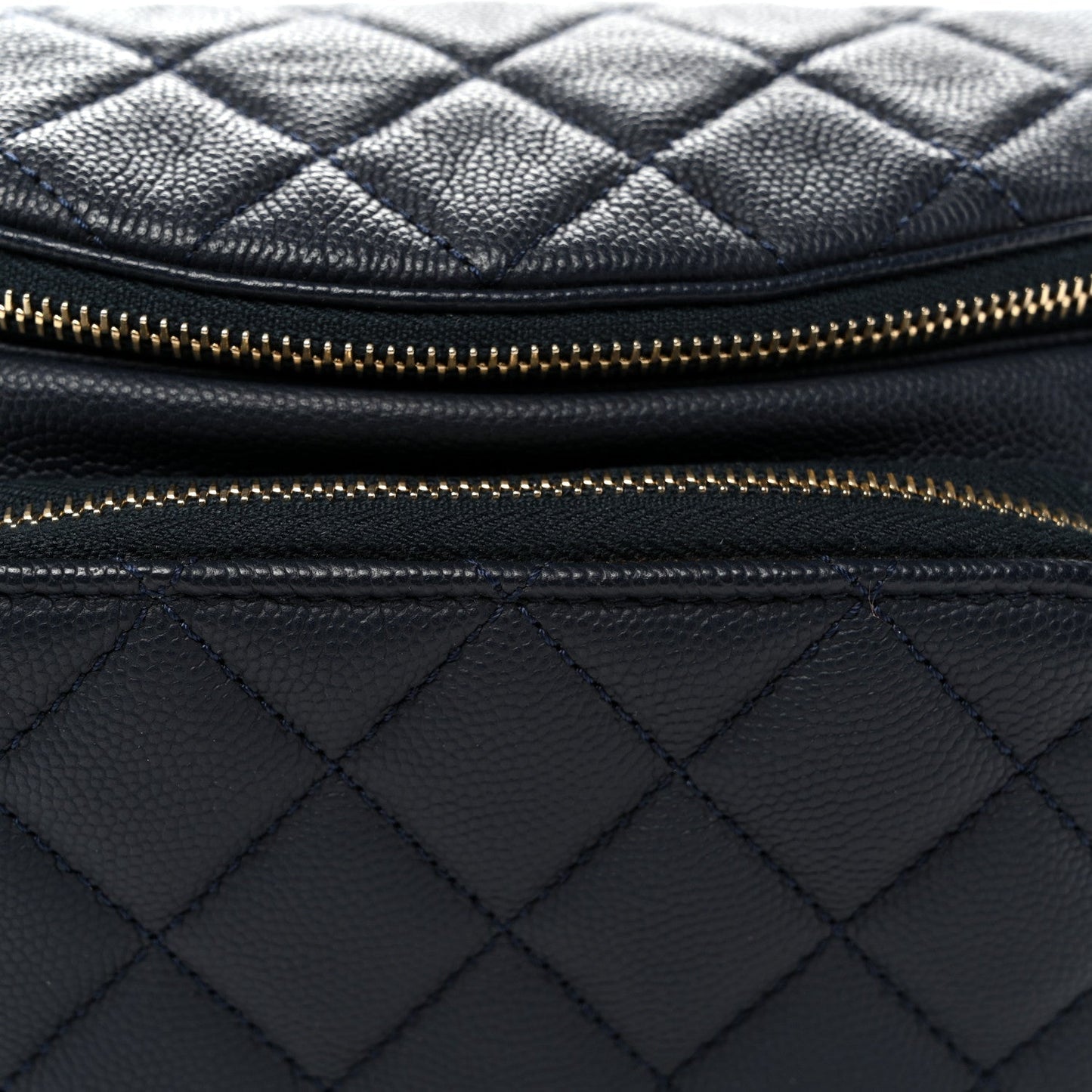 Caviar Quilted Business Affinity Waist Belt Bag Navy