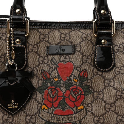 GG Plus Monogram Tattoo Heart Small Joy Boston Dark Brown