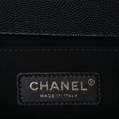 Caviar Quilted Medium Boy Flap Black