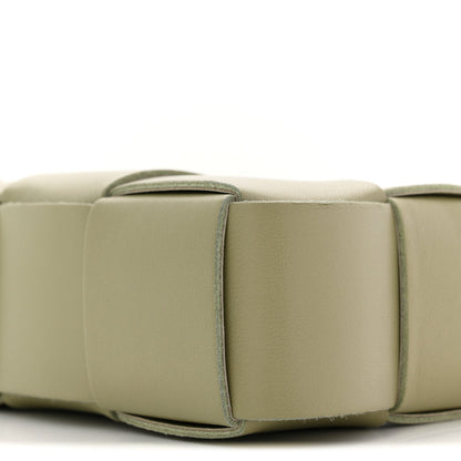Calfskin Maxi Intrecciato Cassette Pouch On Strap Travertine