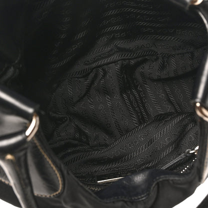 Tessuto Nylon Moon Shoulder Bag Black