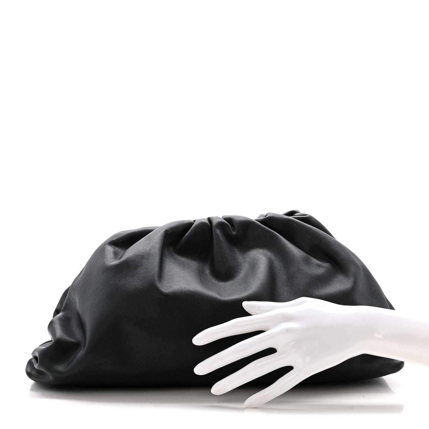 Smooth Butter Calf The Pouch Oversized Clutch Black