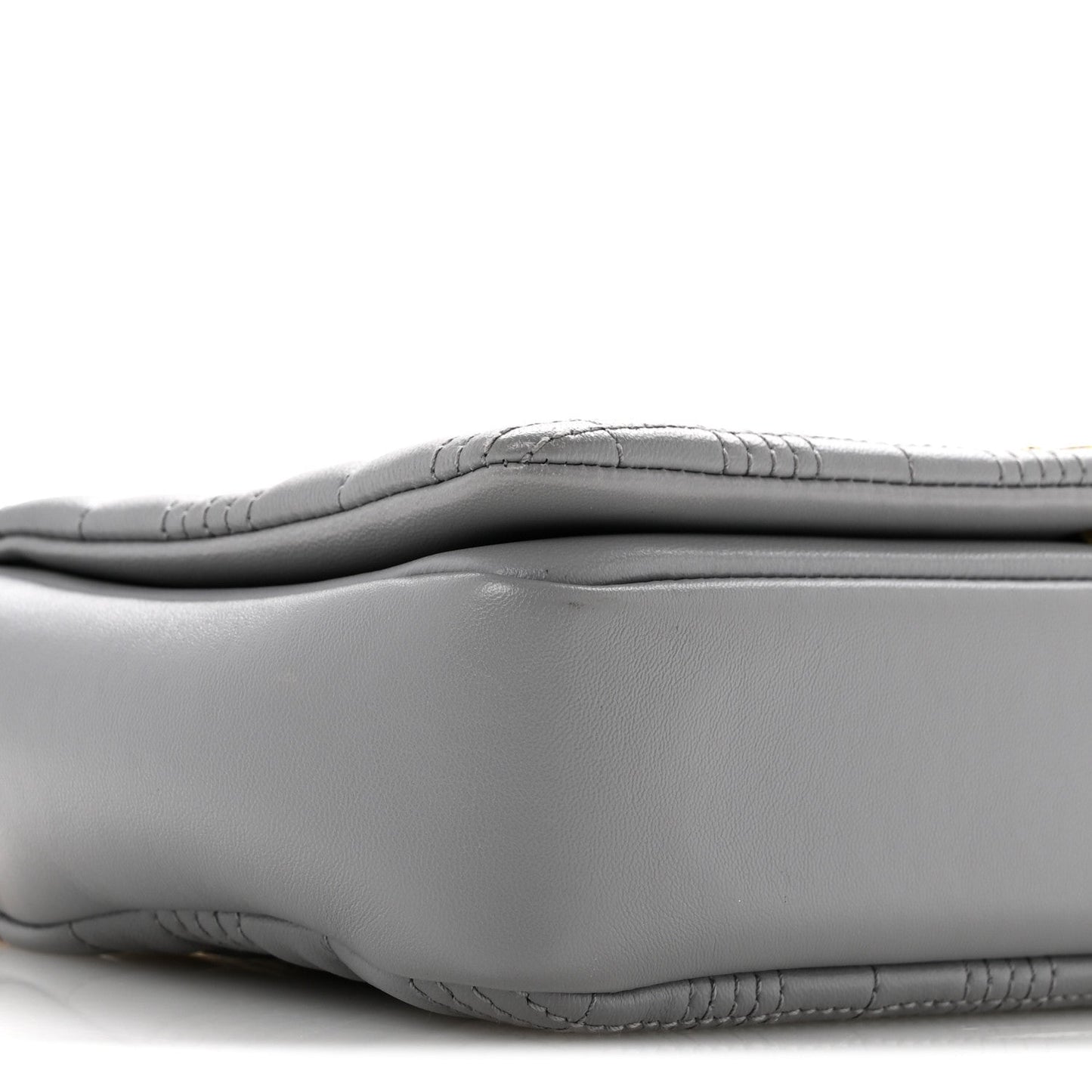 Lambskin Quilted Small Lola Bag Grey