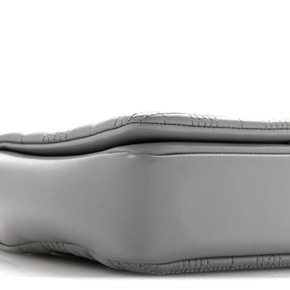 Lambskin Quilted Small Lola Bag Grey