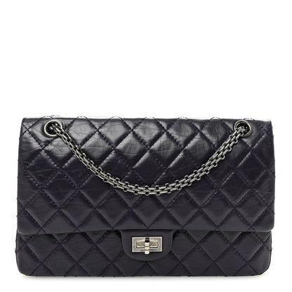 Aged Calfskin Quilted 2.55 Reissue 226 Flap Purple