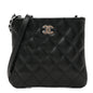 Lambskin Quilted Crossbody Bag Black